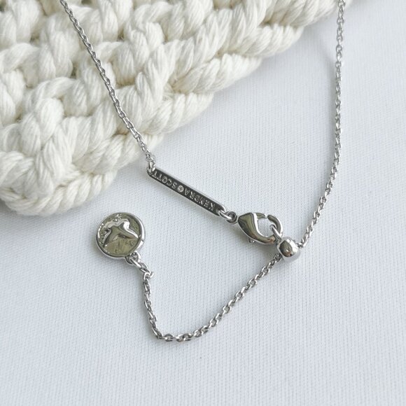 Kendra Scott Ari Heart Music Note Silver Drusy Necklace - Picture 4 of 4